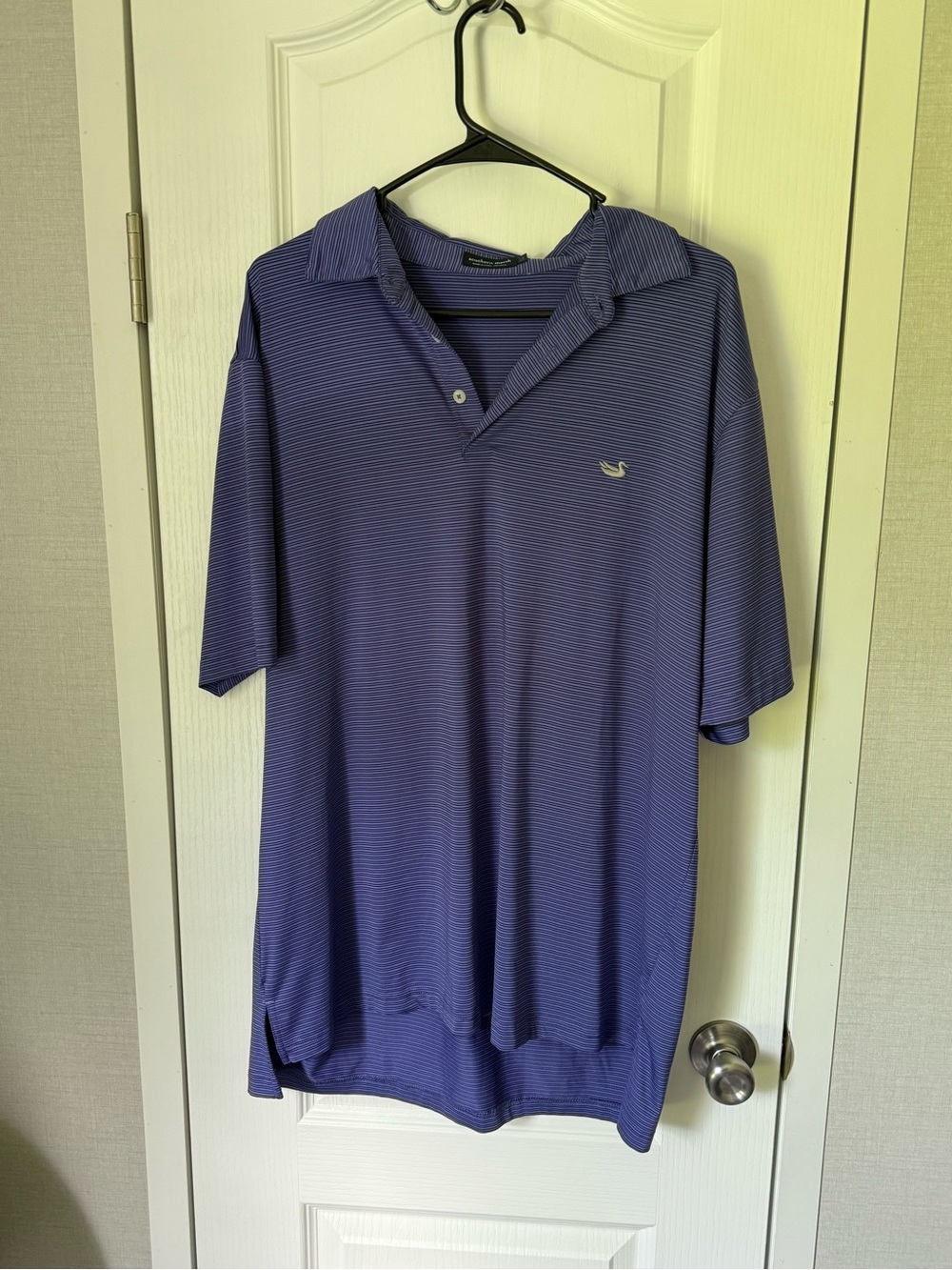 Southern Marsh MMR University Striped Polo Shirt Purple Size L